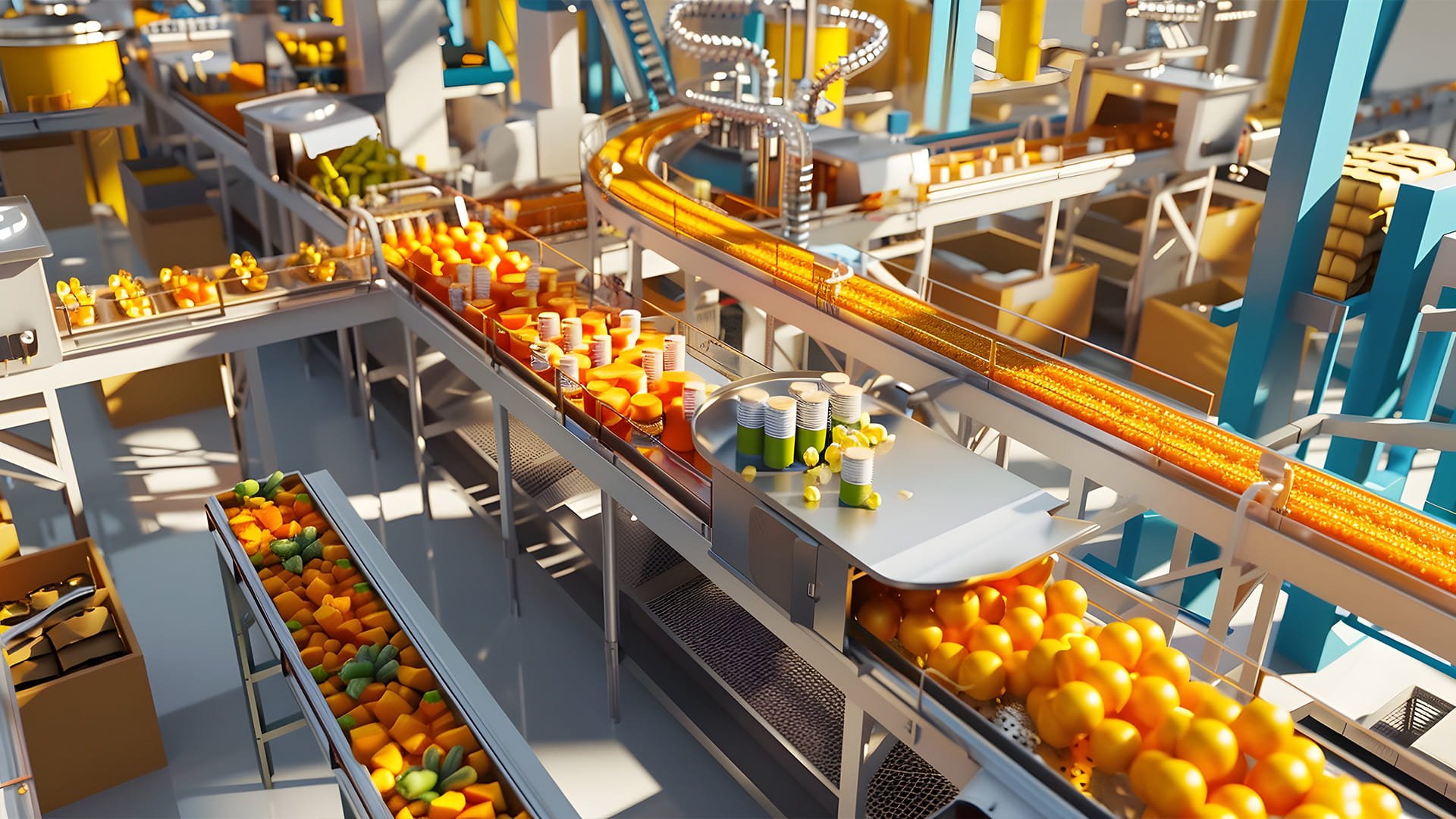 Fruit processing assembly line